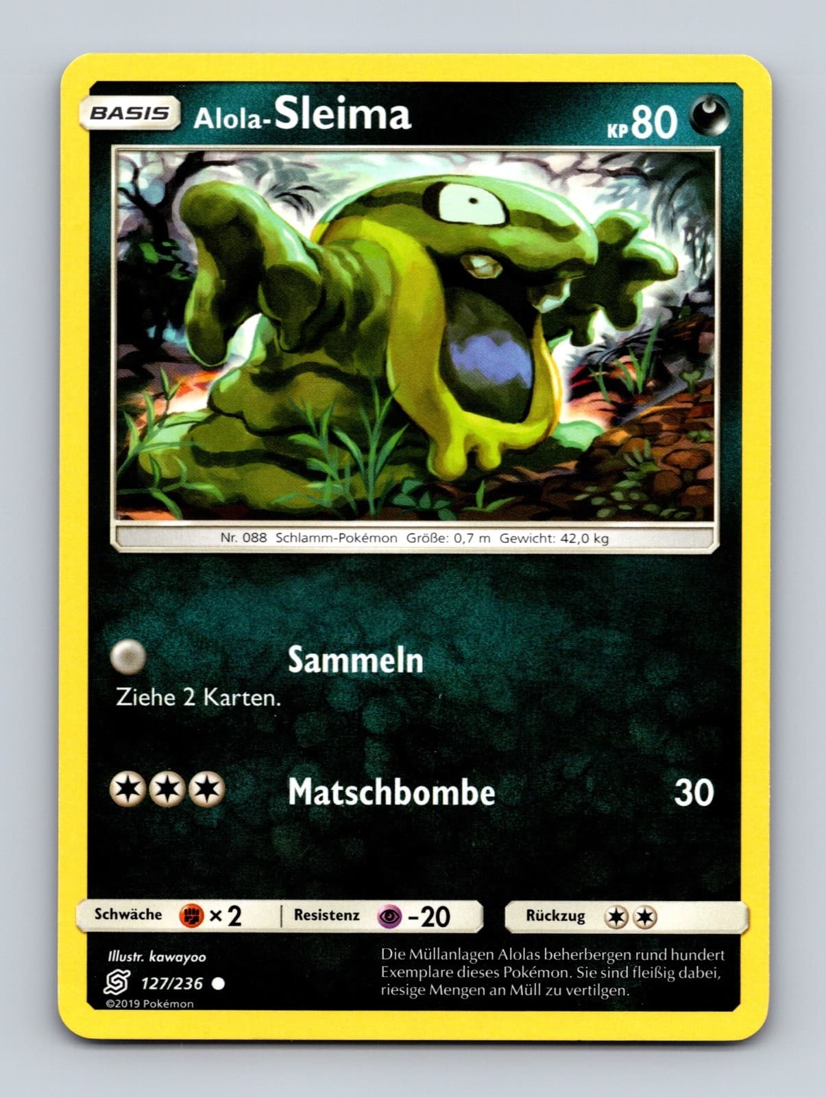 TCG Pokemon Karte DE Alola-Sleima 127/236 kawayoo Bund der Gleichgesinnten