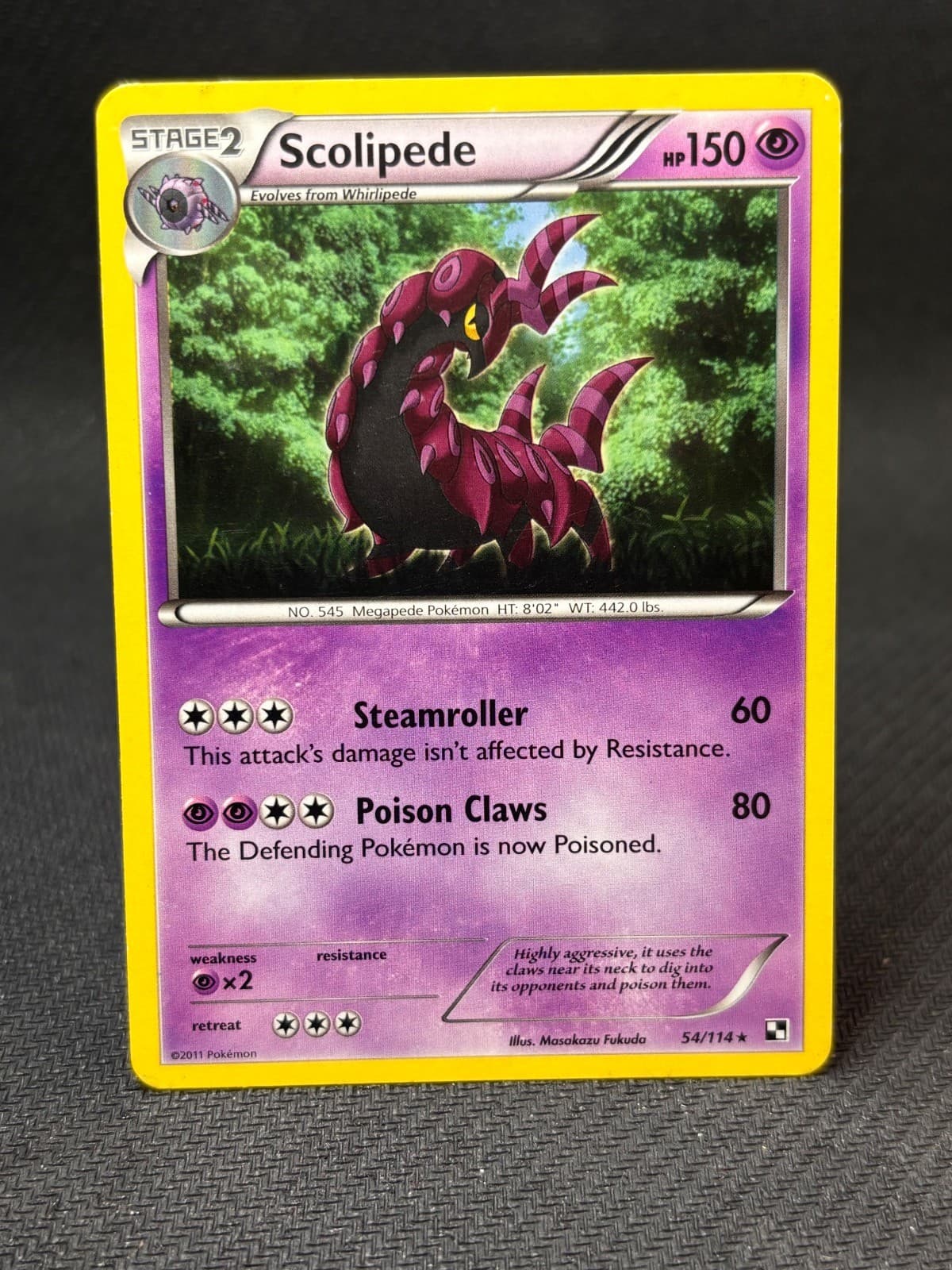 Scolipede 54/114 Rare Black & White Pokemon Moderately Played