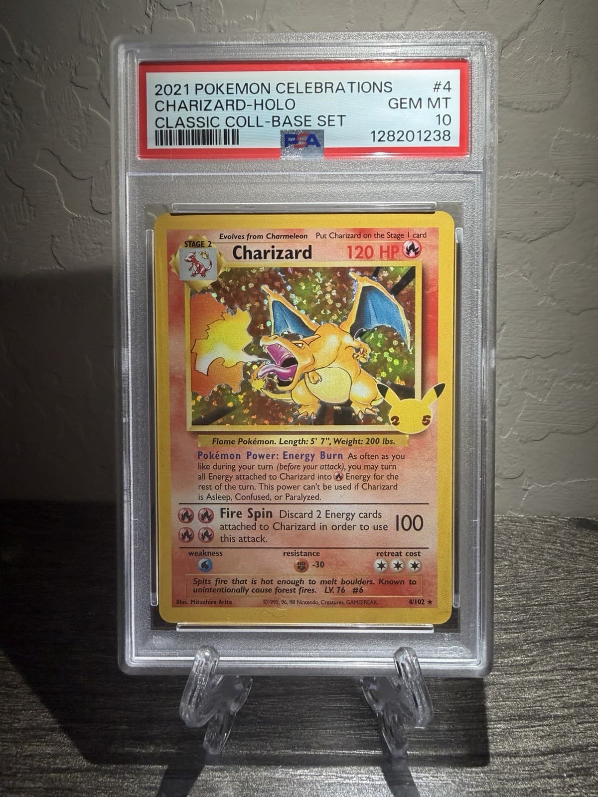 PSA 10 Charizard 4/102 Pokemon Celebrations Classic 25th Anniversary Holo