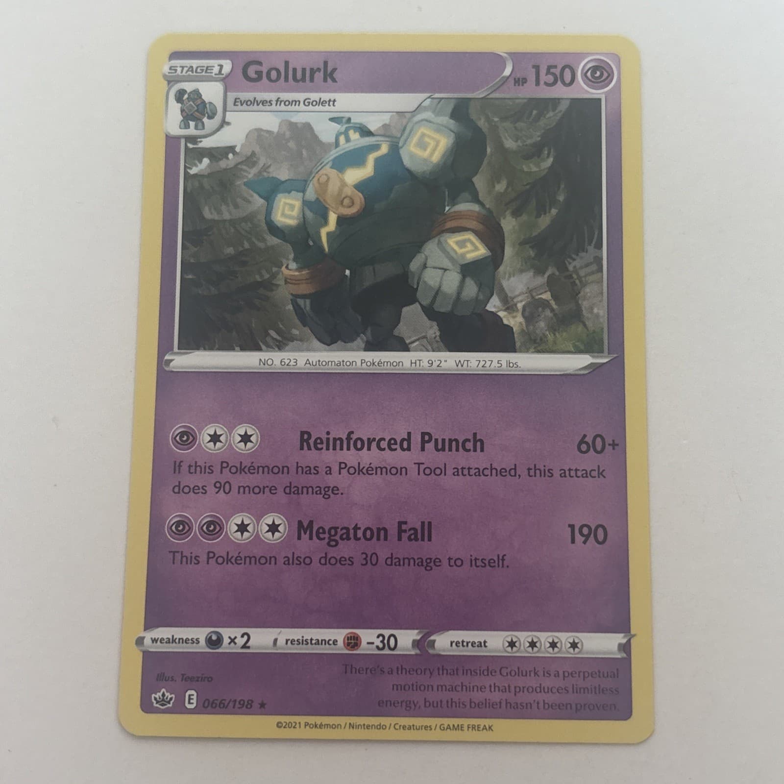 Pokemon TCG: Golurk 66/198 Regular, Chilling Reign