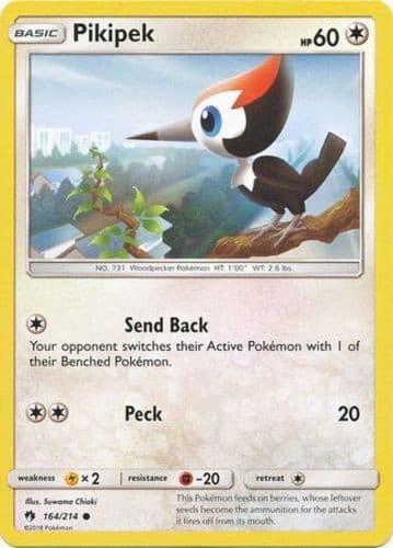 Pikipek - 164/214 - Common (Hp) Lost Thunder - Colorless Pokémon