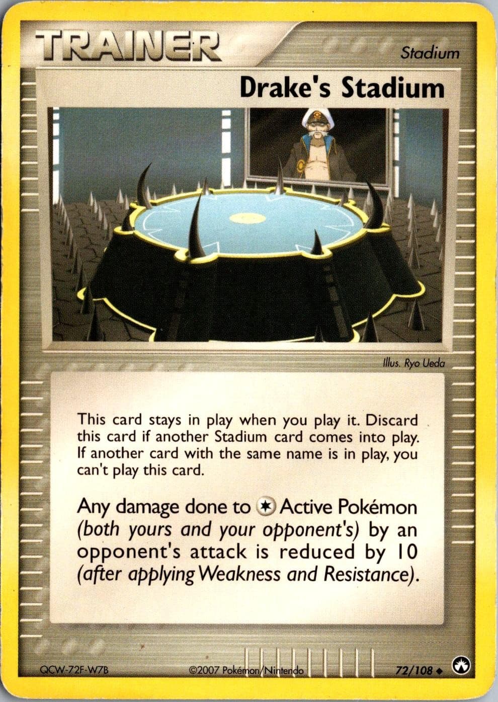 Drake's Stadium 72/108 Uncommon EX Power Keepers LP Pokemon Card