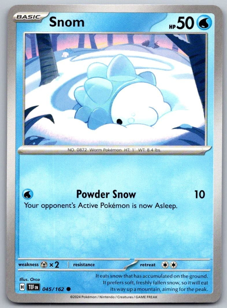 Snom Temporal Forces 045/162 Common PokéMon — English Near Mint