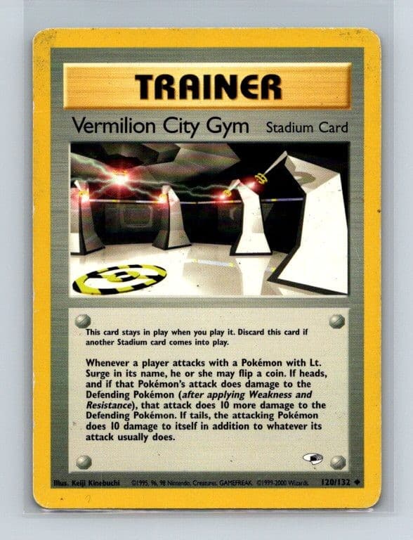 Vermilion City Gym 120/132 Uncommon Gym Heroes Pokemon Heavily Played