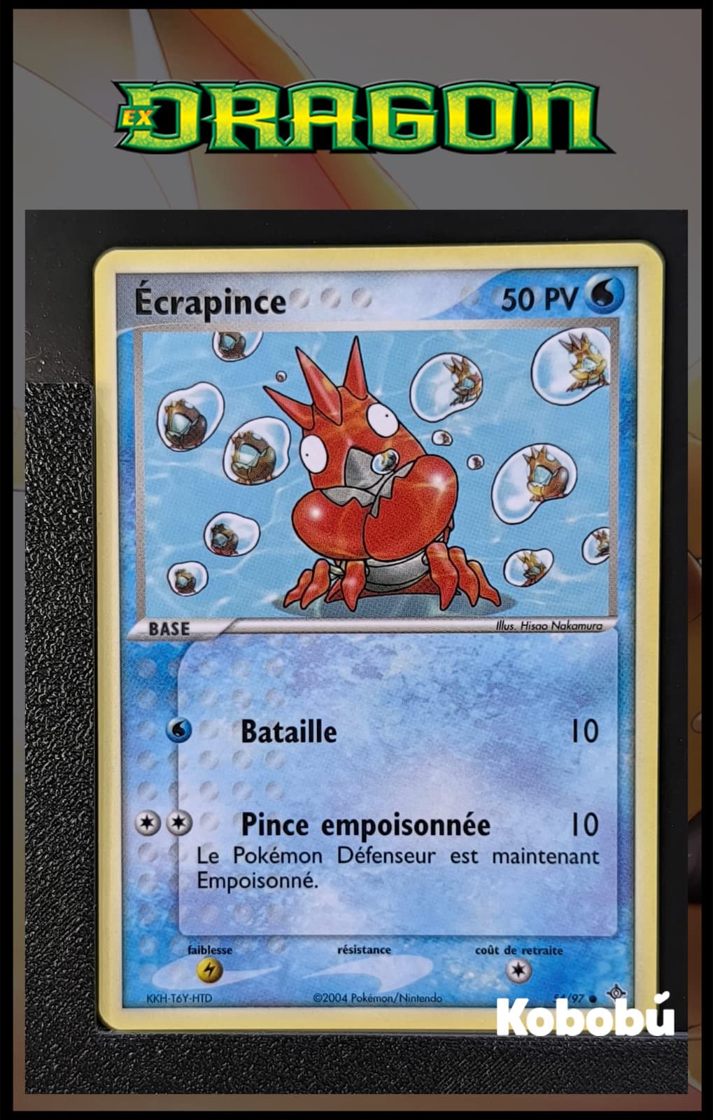 Carte Pokémon Ecrapince 54/97 Ex Dragon Bloc EX FR 4