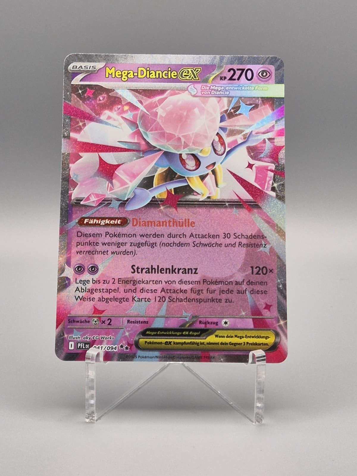 Pokemon Mega-Diancie EX 41/94 Fatale Flammen Double Rare Holo Deutsch Near Mint