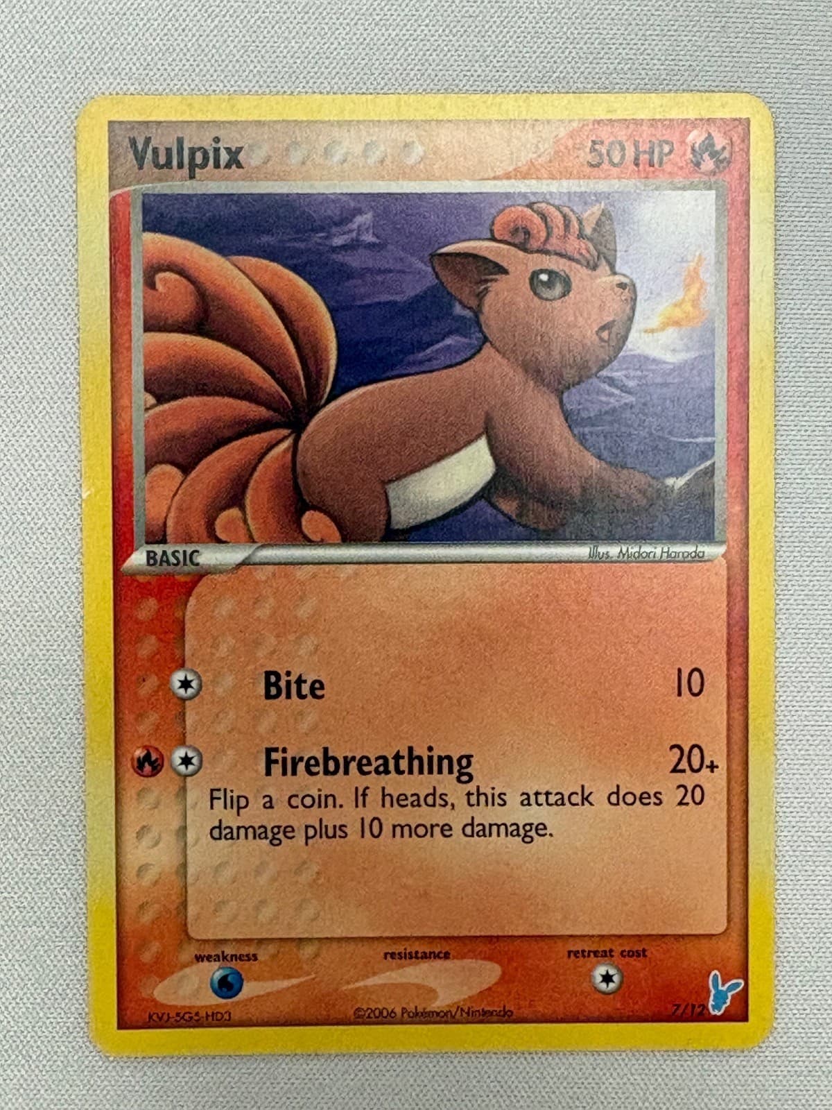 VULPIX 7/12 EX TRAINER KIT 2 MINUN POKEMON MP