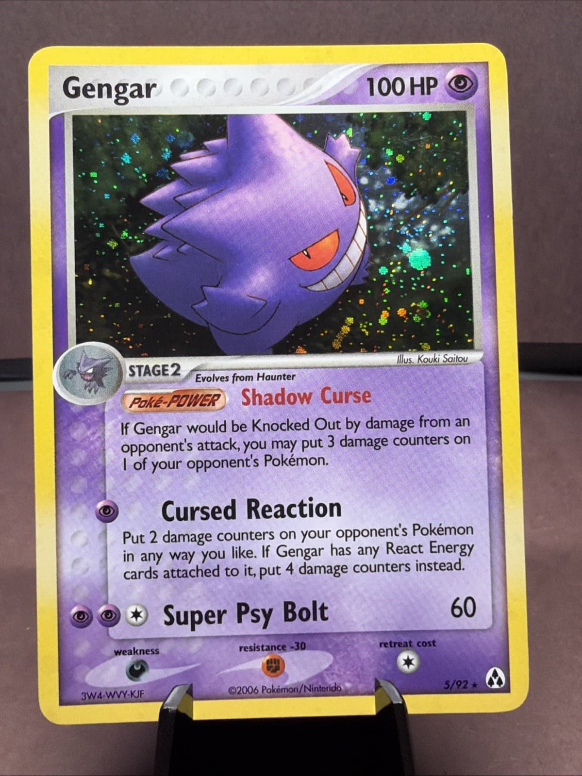Pokemon TCG Gengar 5/92 Legend Maker Holo Rare VTG 2006 NM