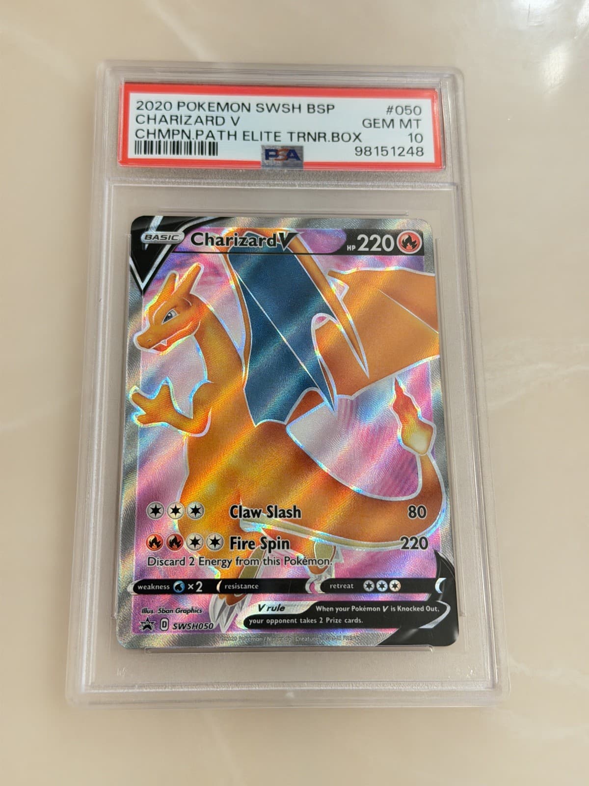 PSA10 - Charizard V SWSH050 SWSH: Sword & Shield Promo Cards Holo
