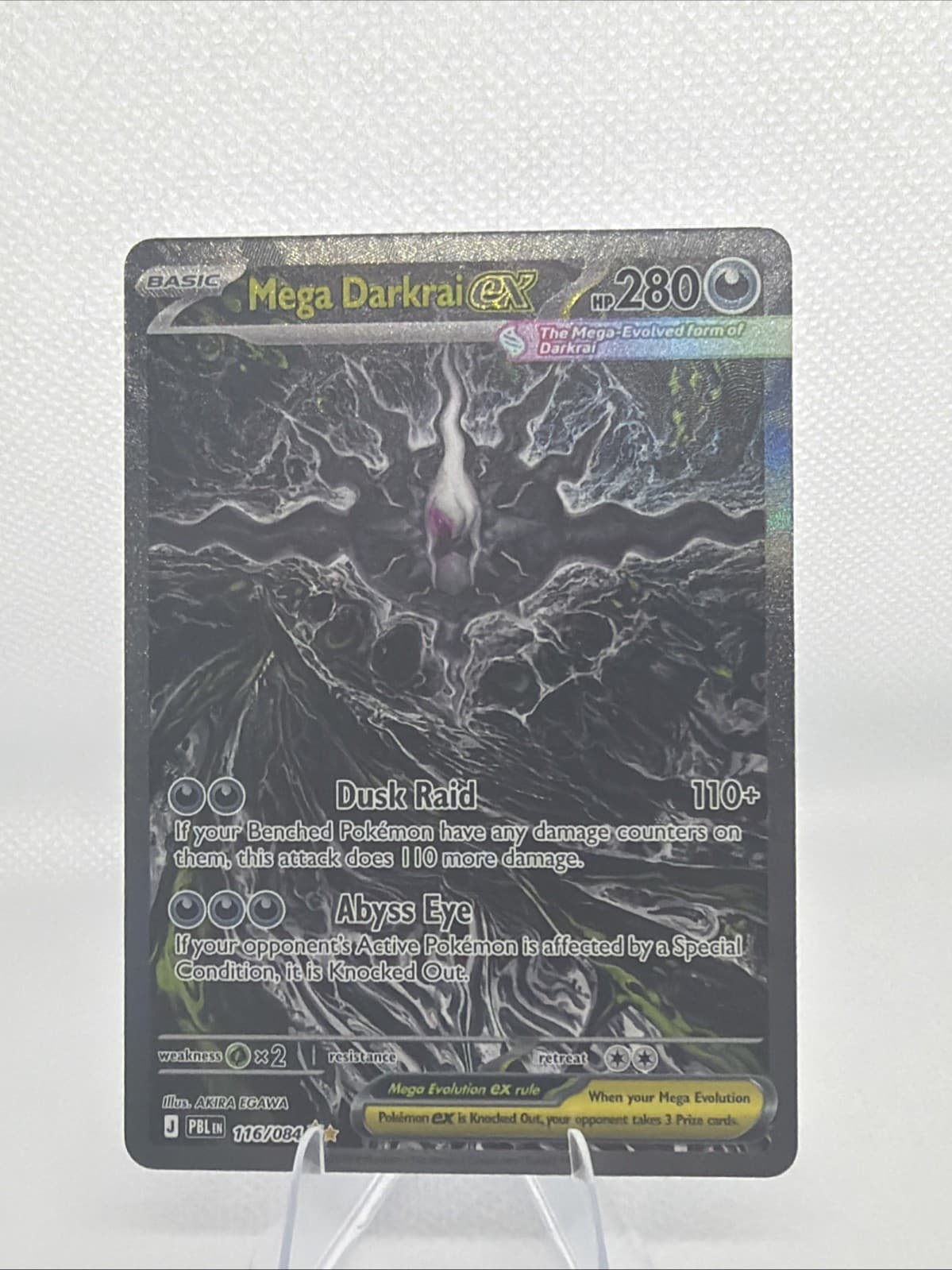 Mega Darkrai ex 116/084 Pitch Black Special Illustration Rare Pokemon Mint Cond.