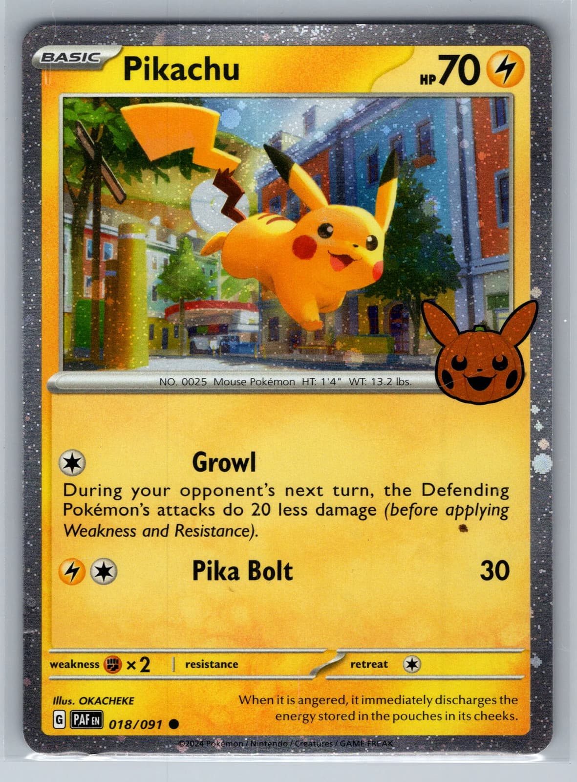 Pikachu #18/91 2024 Paldean Fates Pokemon TCG — photo 1 of 2