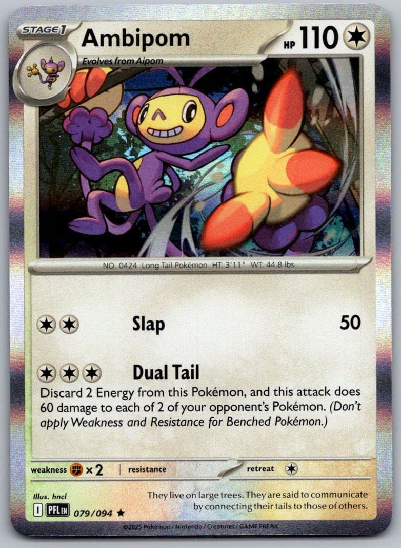 Ambipom Phantasmal Flames 079/094 Rare Holo Pokémon — English Near Mint