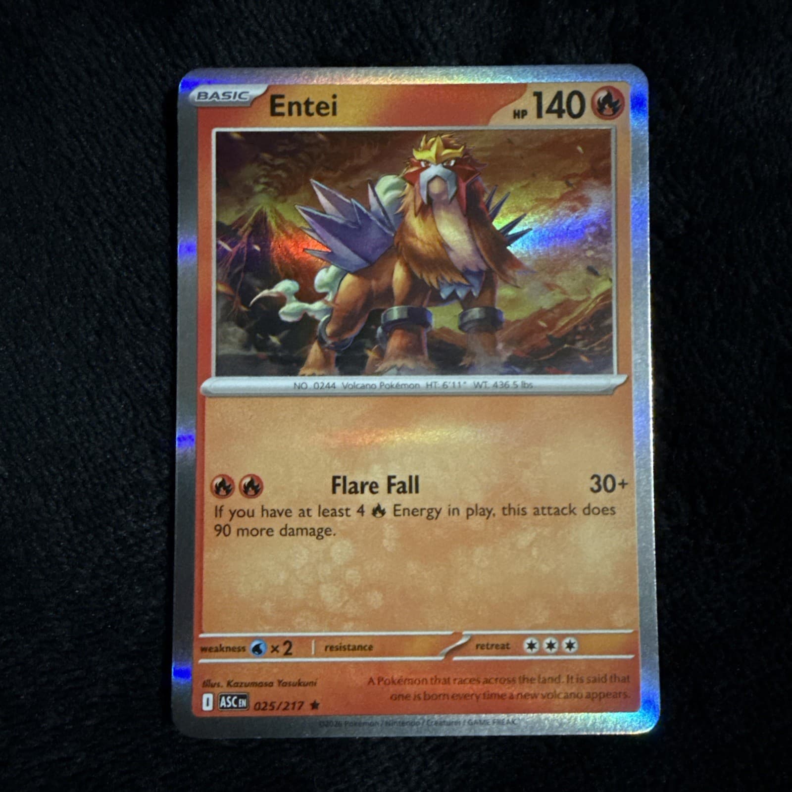 2026 Pokemon Ascended Heroes - ENTEI Holo Card #25 NM+