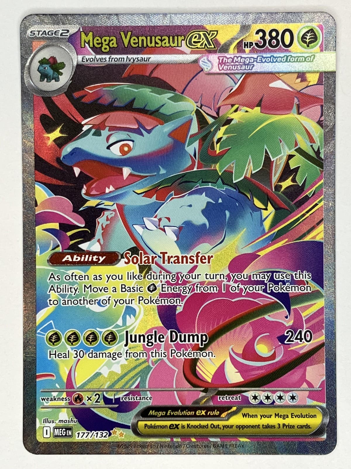 Mega Venusaur ex NM 177/132 Me01: Mega Evolution Pokemon TCG Holo