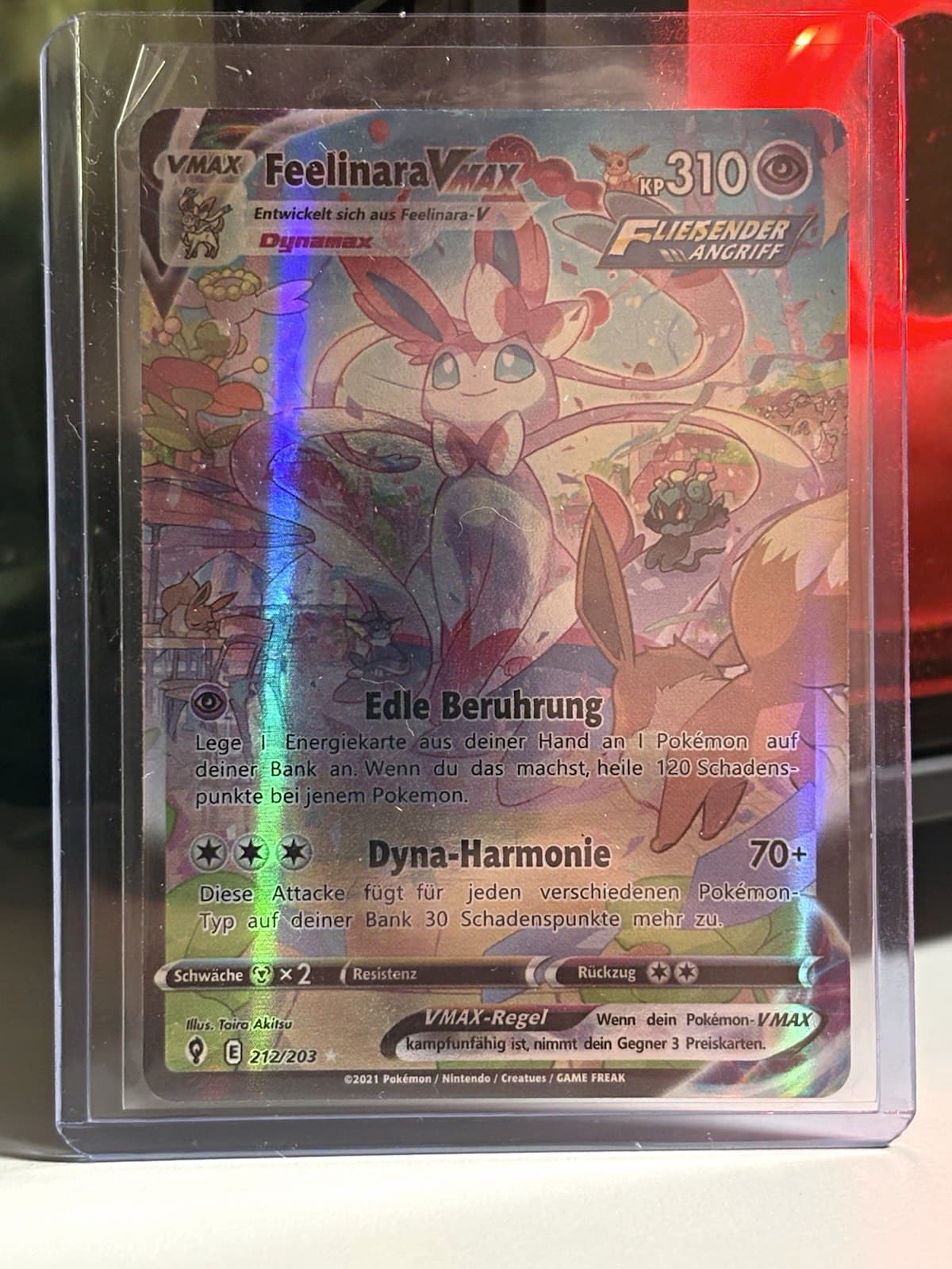 Pokémon TCG Feelinara VMAX 212/203 Drachenwandel Holo 310 KP DE 2021 Fee