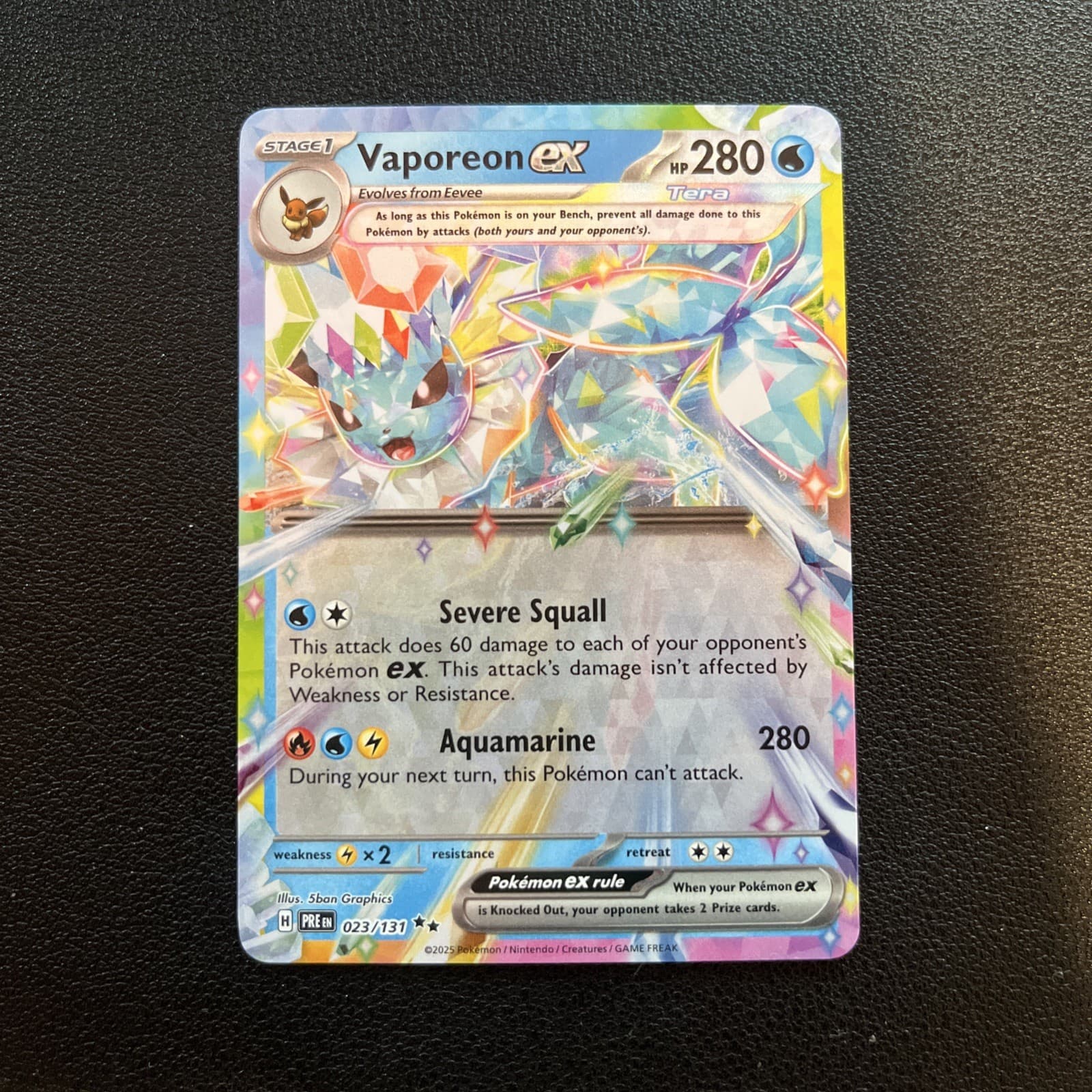 Vaporeon Ex 23/131 Pokemon Prismatic Evolutions Pokemon TCG (NM)