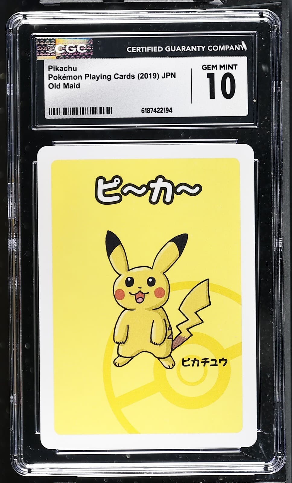 Pikachu Old Maid Pokemon Playing Cards Jpn CGC 10 Gem Mint