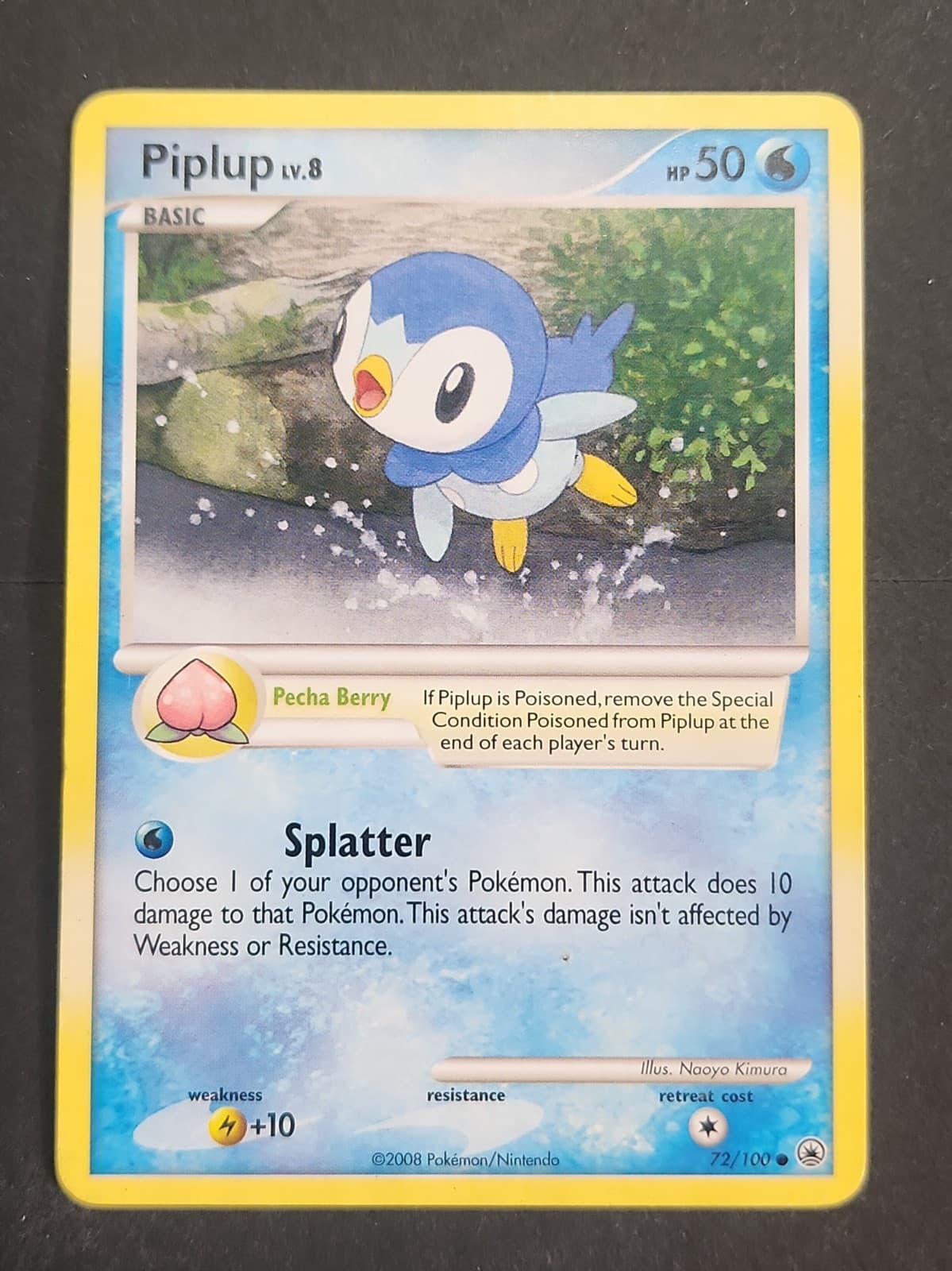 Pokemon TCG Piplup 72/100 Majestic Dawn Regular MP