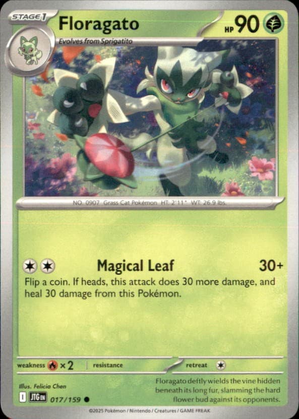 Pokemon Floragato 17/159 Journey Together Non-Holo