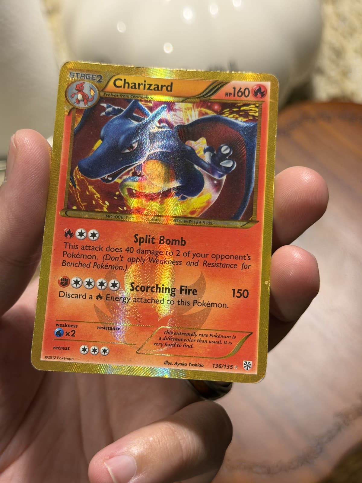 Charizard 136/135 Plasma Storm 2012 Holo Secret Rare Full Art Pokemon TCG 