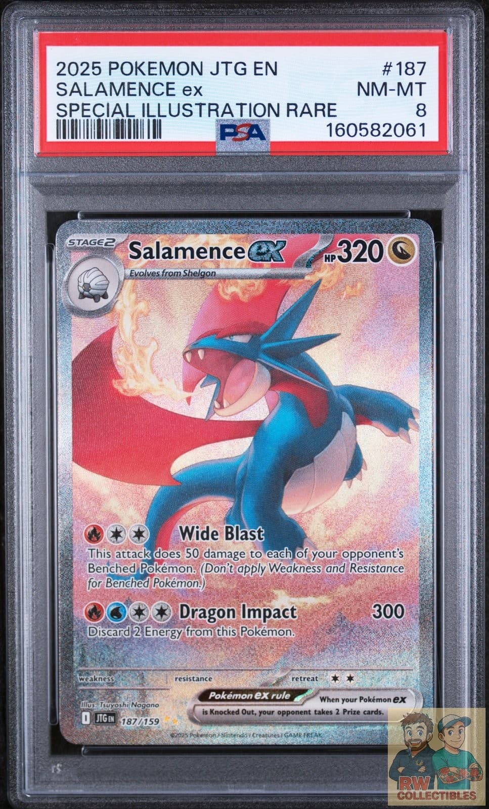 Salamence EX 187/159 Special Illustration Rare Pokemon PSA 8 Nm-Mt