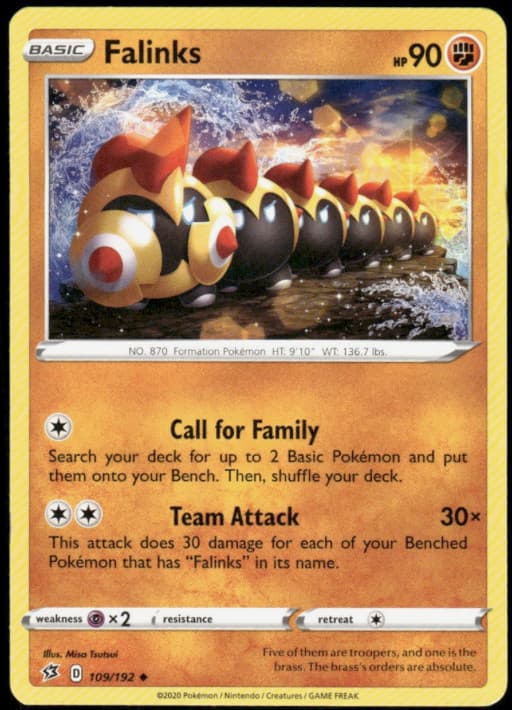 Pokemon -  Falinks 109/192  - Rebel Clash - NM/M