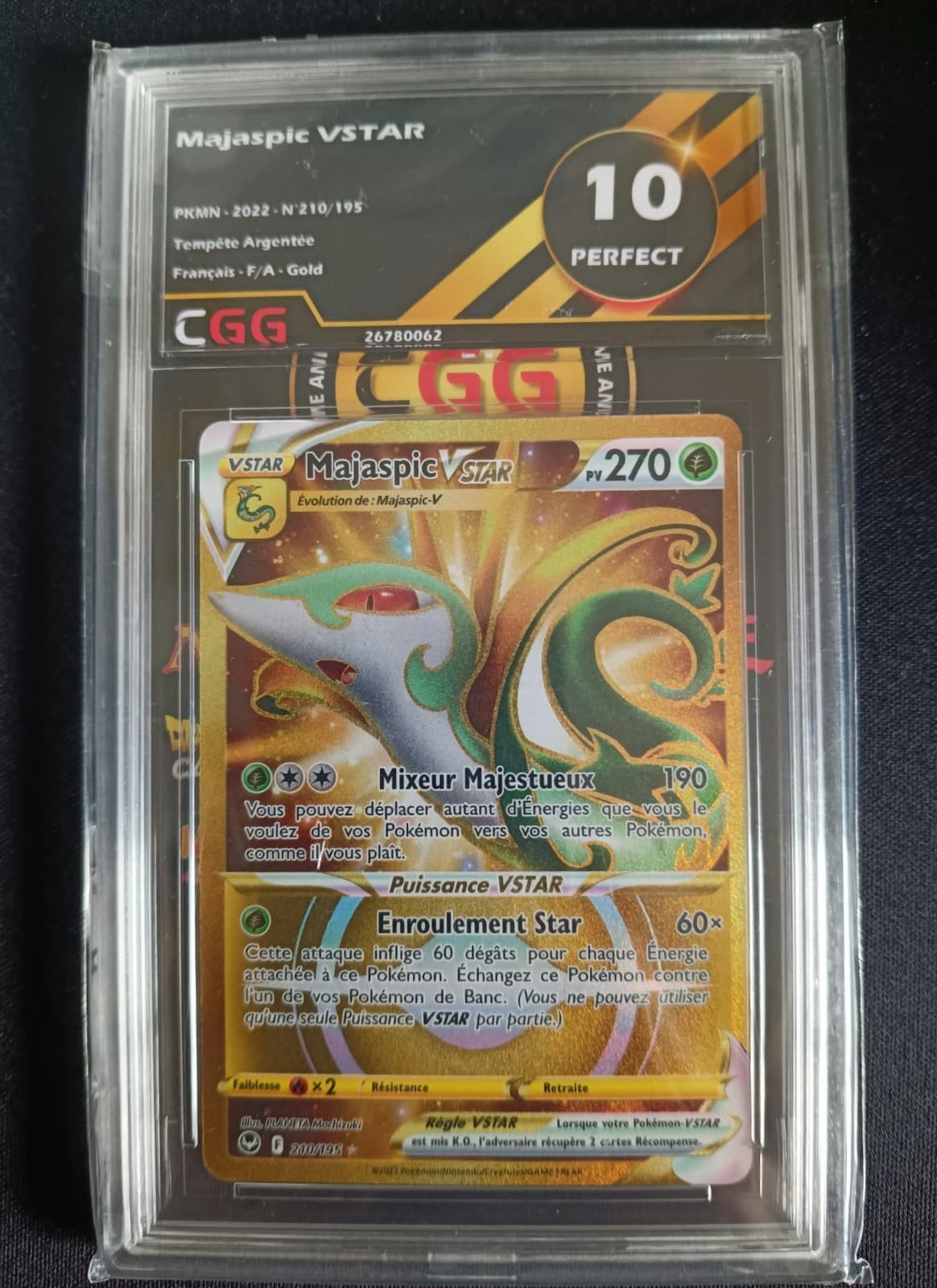 Carte Pokémon Majaspic VSTAR 210/195 CGG POP 2 Tempête Argentée (2022)
