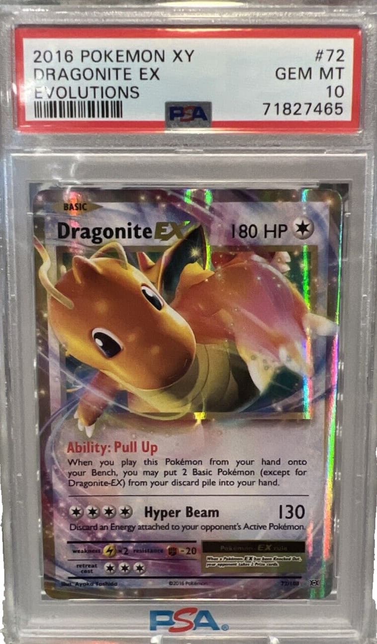 PSA 10 GEM MINT Dragonite EX 2016 Pokemon XY Evolutions 72/108 Holo Ultra Rare