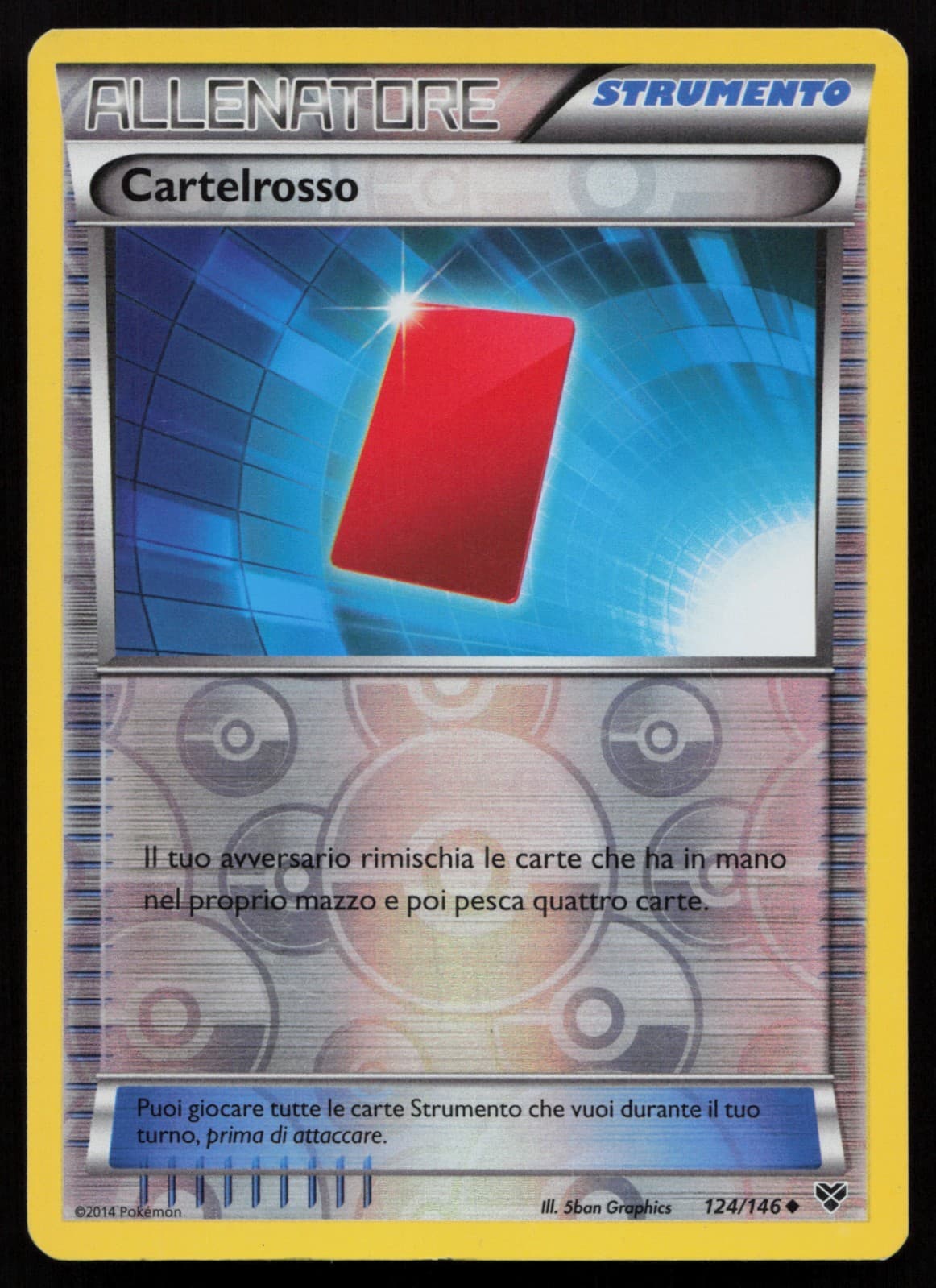 POKEMON TCG CARTELROSSO 124/146 EXCELLENT XY ITEM UNCOMMON NON HOLO ITALIAN 2014