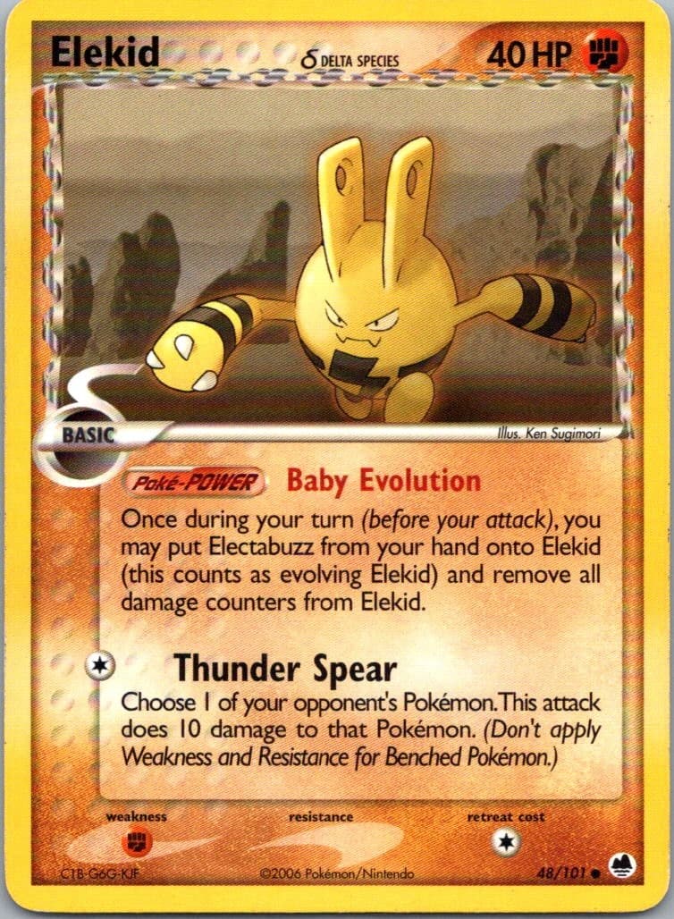 Pokemon TCG Elekid δ 48/101 Dragon Frontiers LP