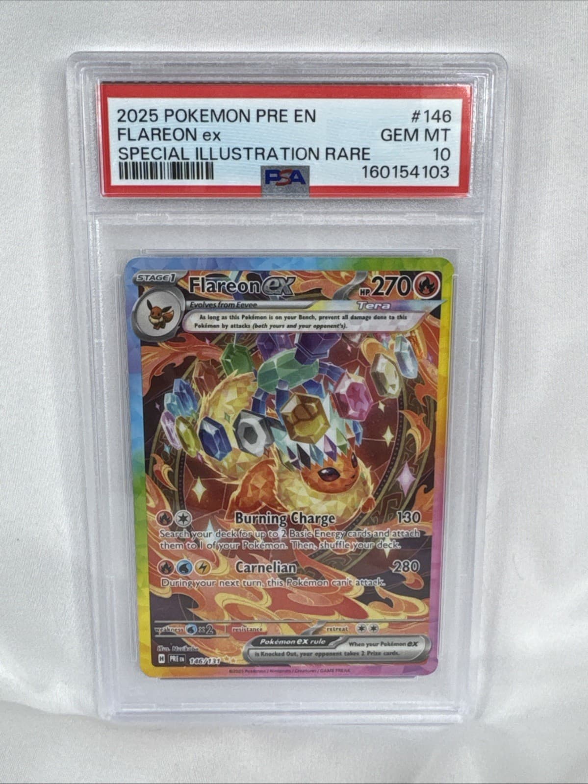 2025 Pokemon PRE EN #146 Flareon ex Special Illustration Rare PSA 10 GEM MT