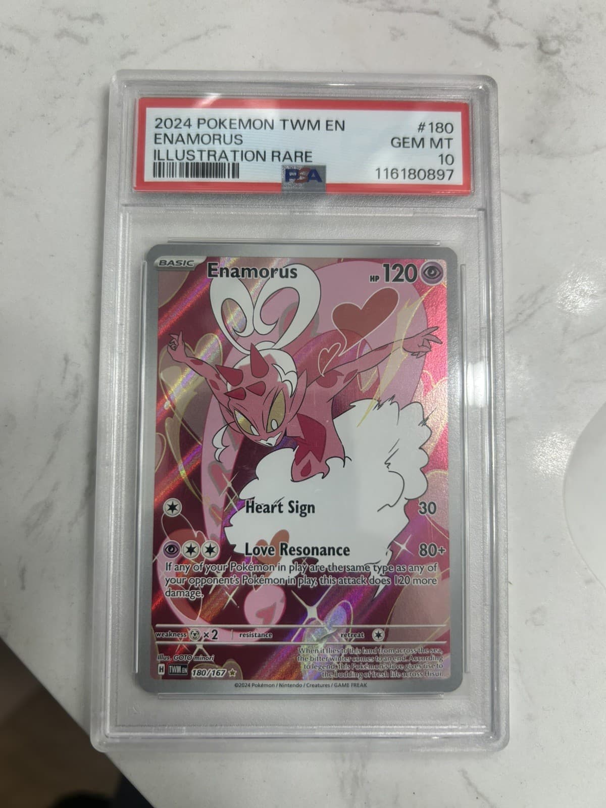 Enamorus Twilight Masquerade Illustration 180/167 PSA 10 Rare