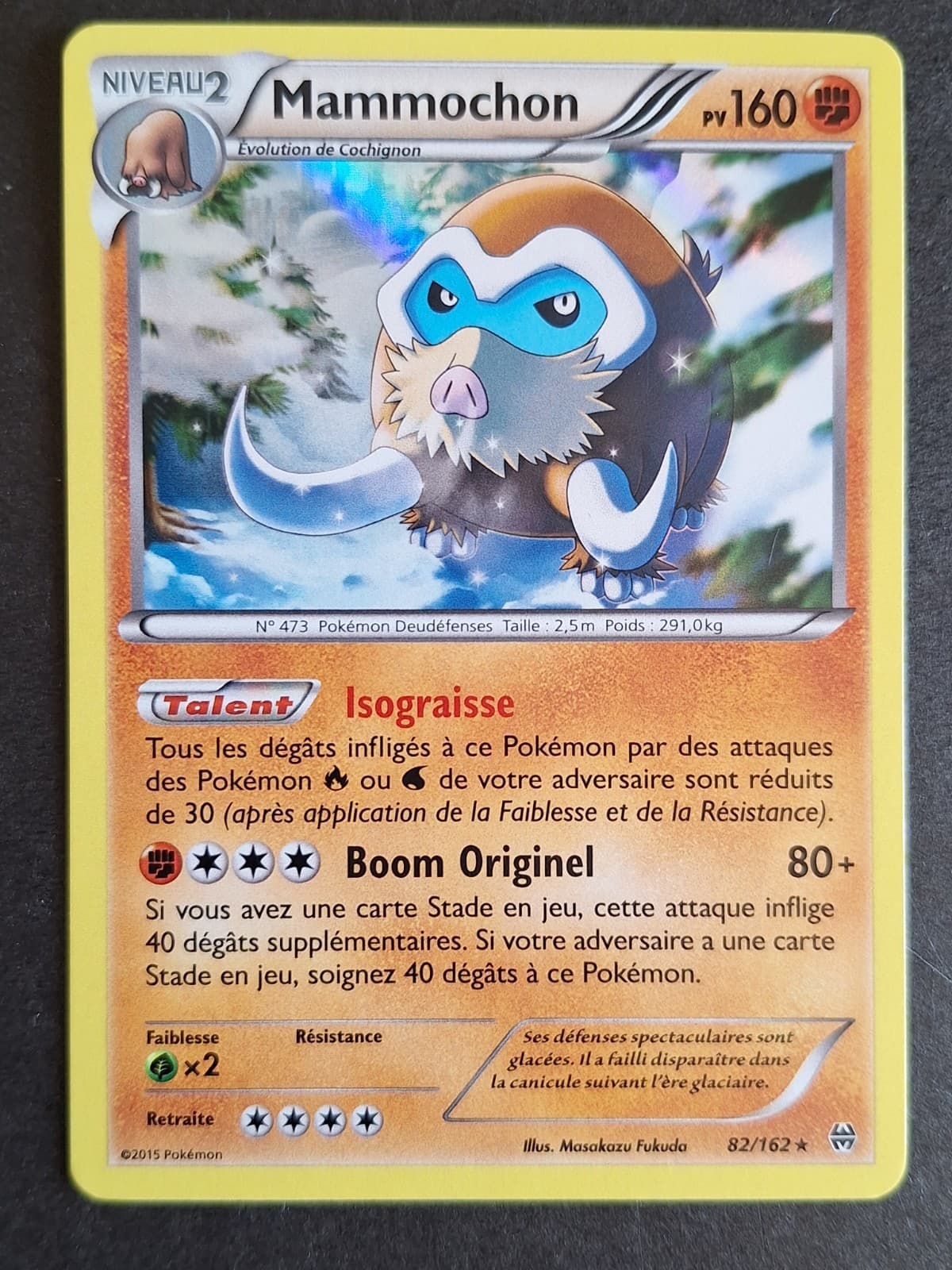 Mammochon HOLO 82/162 XY Impulsion Turbo Carte Pokemon Français
