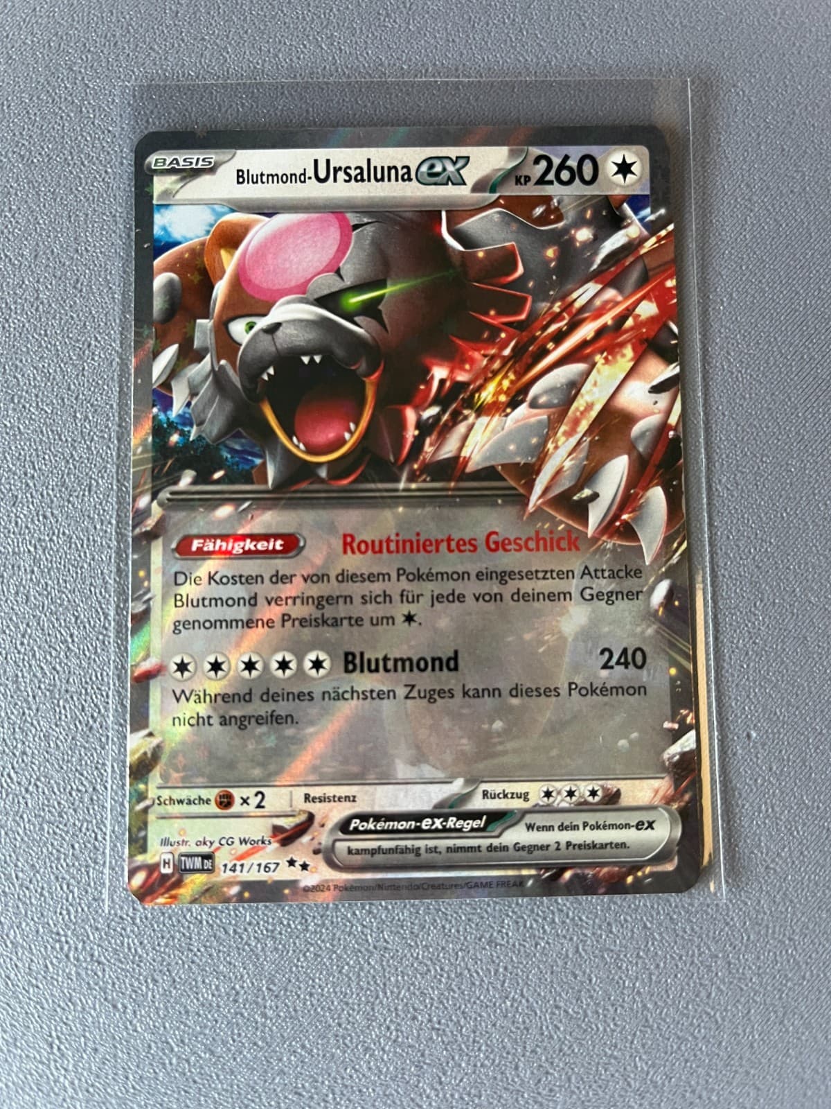 Pokémon Blutmond-Ursaluna ex 141/167 Deutsch | Maskerade im Zwielicht NM