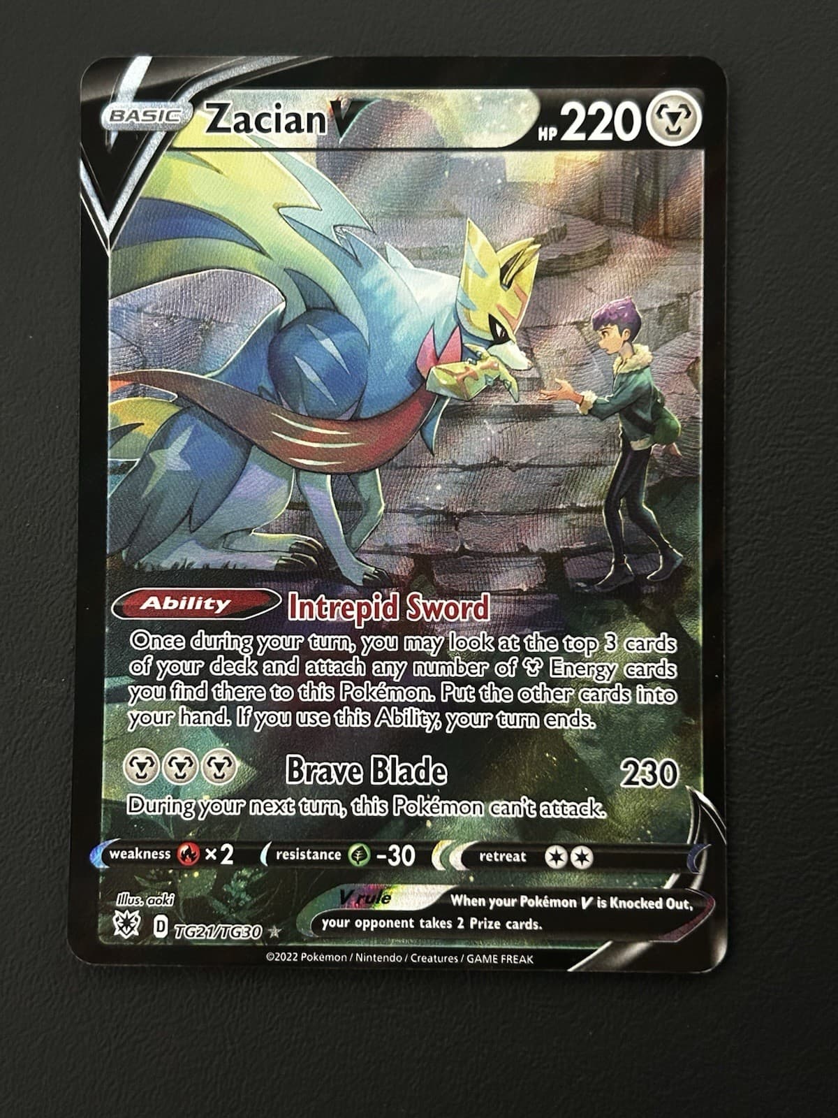 Zacian V TG21/TG30 Near Mint SWSH10: Astral Radiance Trainer Gallery Pokemon NM