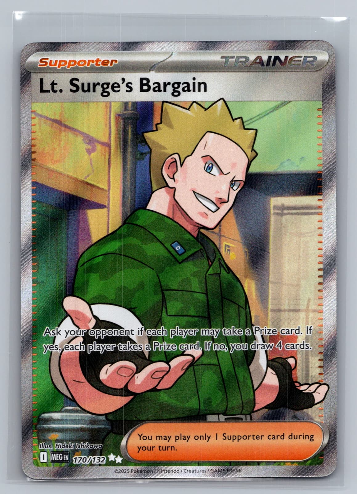 LT. Surge's Bargain #170/132 2025 Mega Evolution Pokemon TCG