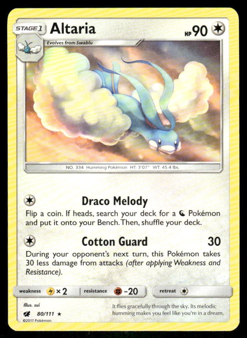 Altaria 80/111 - Crimson Invasion - Rare NM