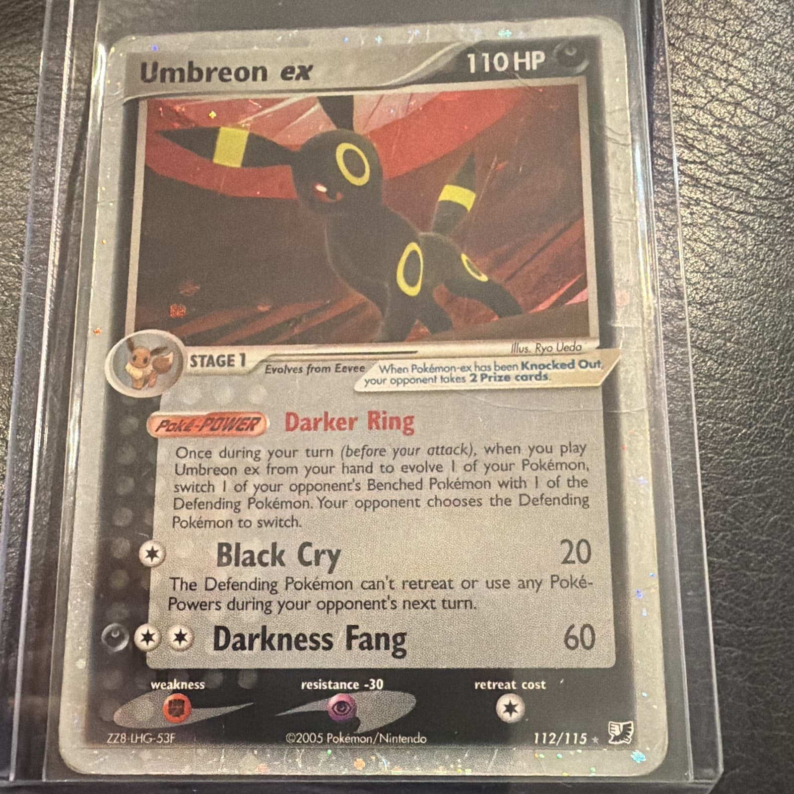 Pokemon TCG Umbreon ex 112/115 EX Unseen Forces Holo Ultra Rare 110 HP