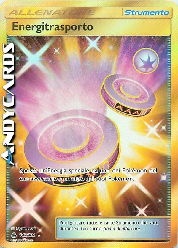 ENERGITRASPORTO 142/131 • Rara Segreta Oro • Apocalisse di Luce SM06 ITA POKEMON