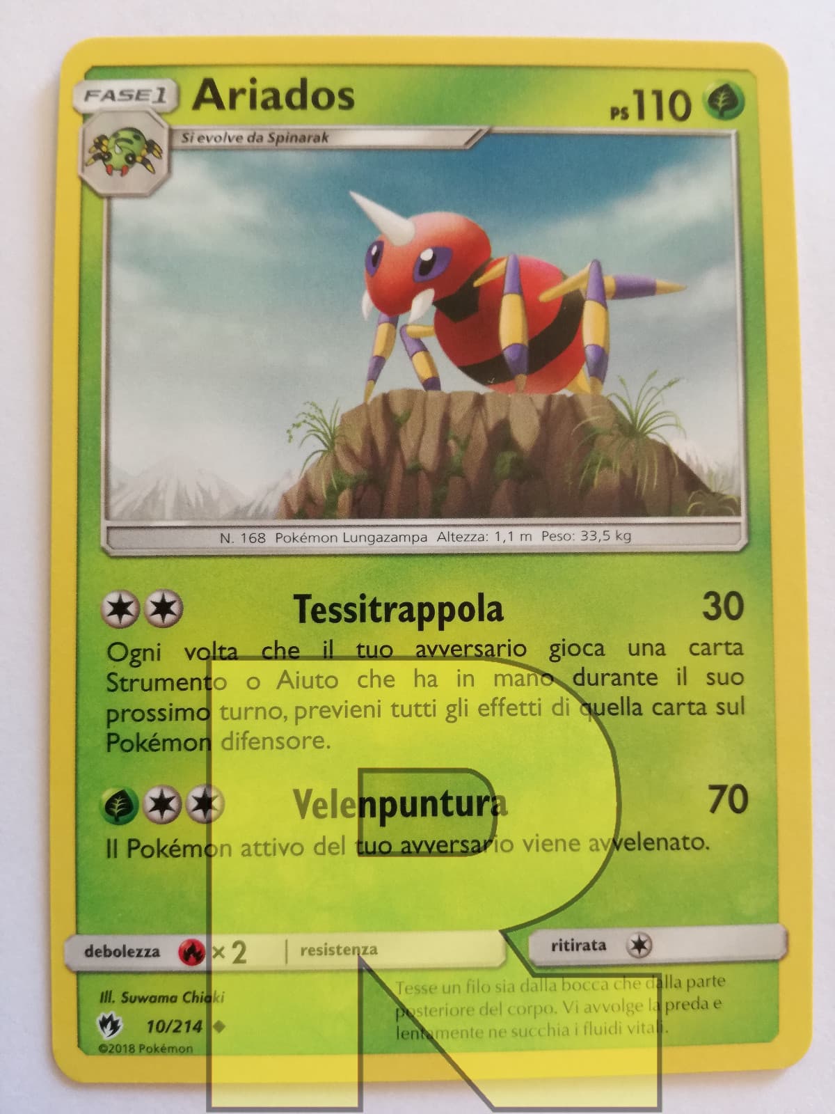 Ariados ® Tuoni Perduti 10/214 ® Non Comune ® Pokemon ® Italiano