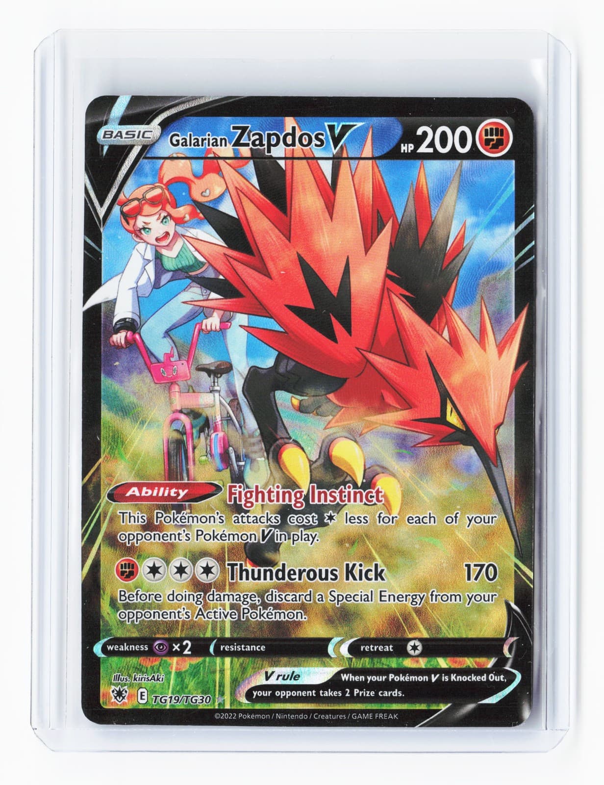 Galarian Zapdos V - SWSH10: Astral Radiance Trainer Gallery #TG19/TG30