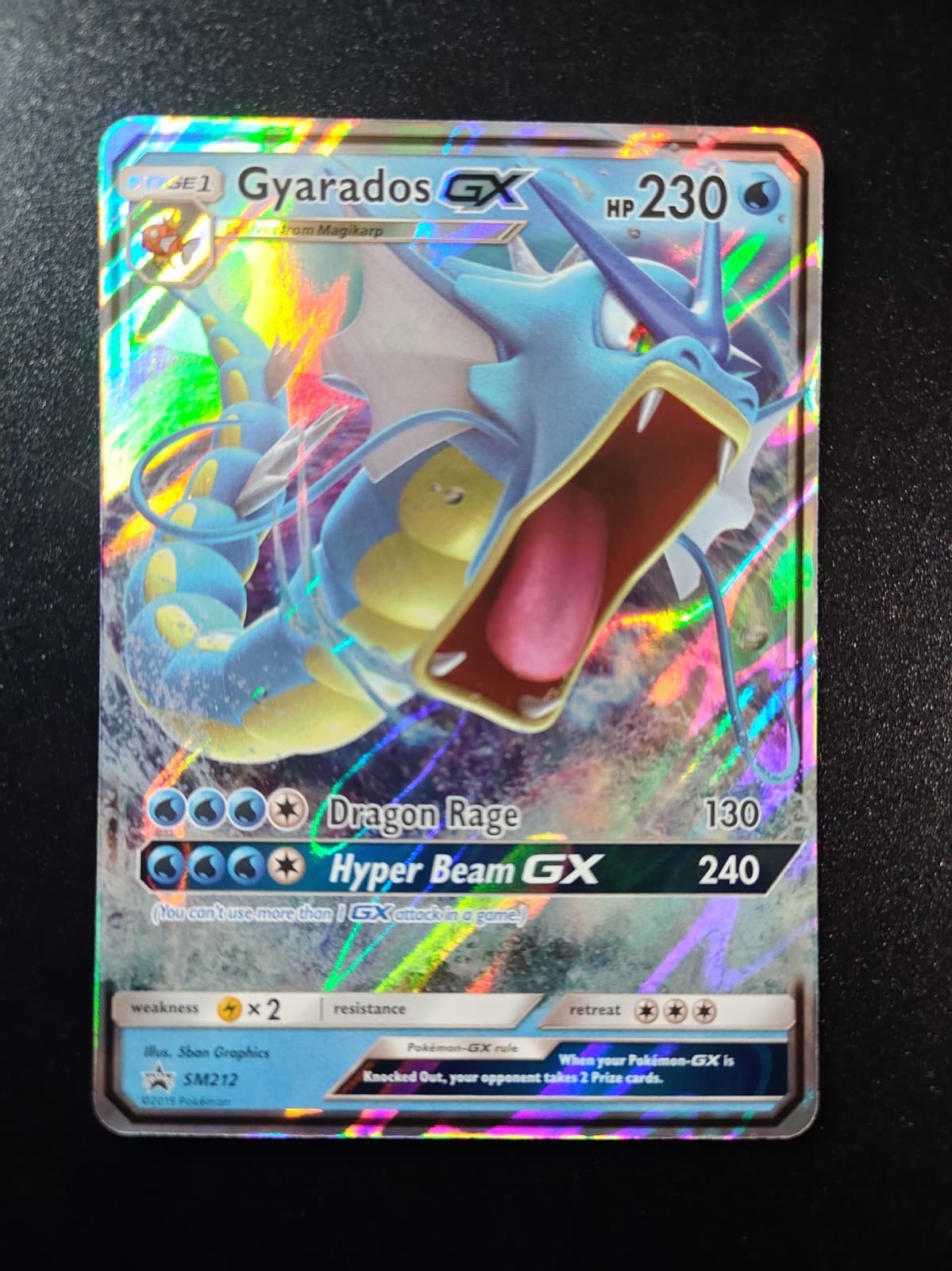 Pokemon - Gyarados GX Black Star Promo SM212 - 2019 Hidden Fates Tin - NM