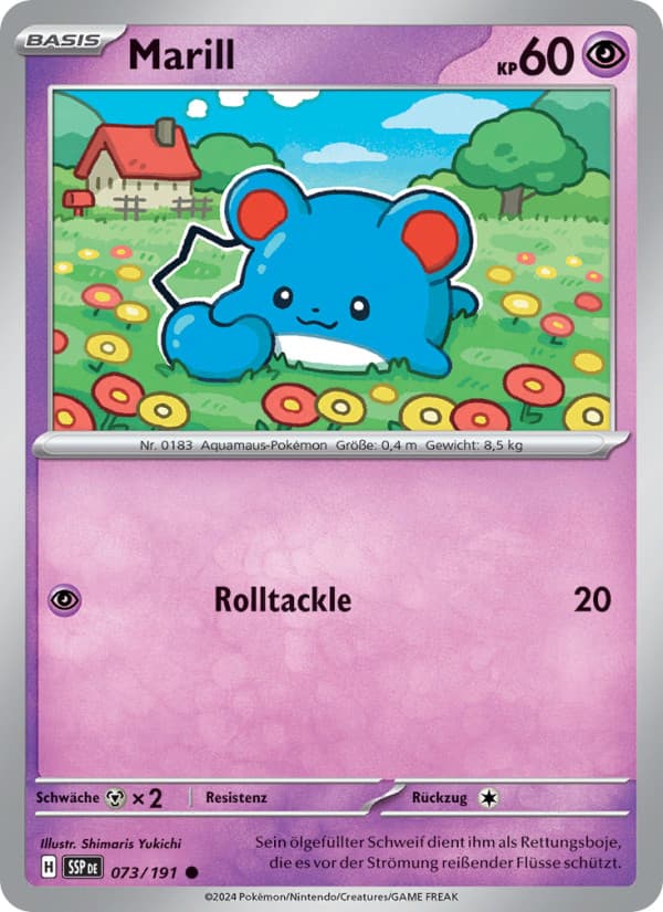 Pokémon Marill Stürmische Funken #73/191 🇩🇪