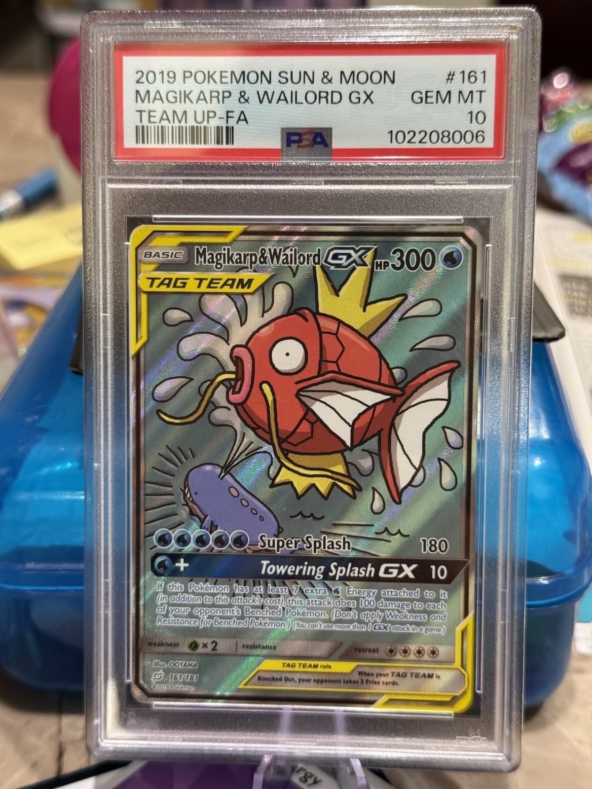 Pokemon 2019 Magikarp & Wailord GX 161/181 Full Art Team Up GEM MINT PSA 10