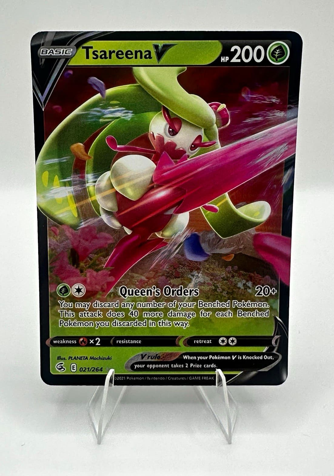 Pokemon TCG Tsareena V 021/264 Fusion Strike Ultra Rare NM