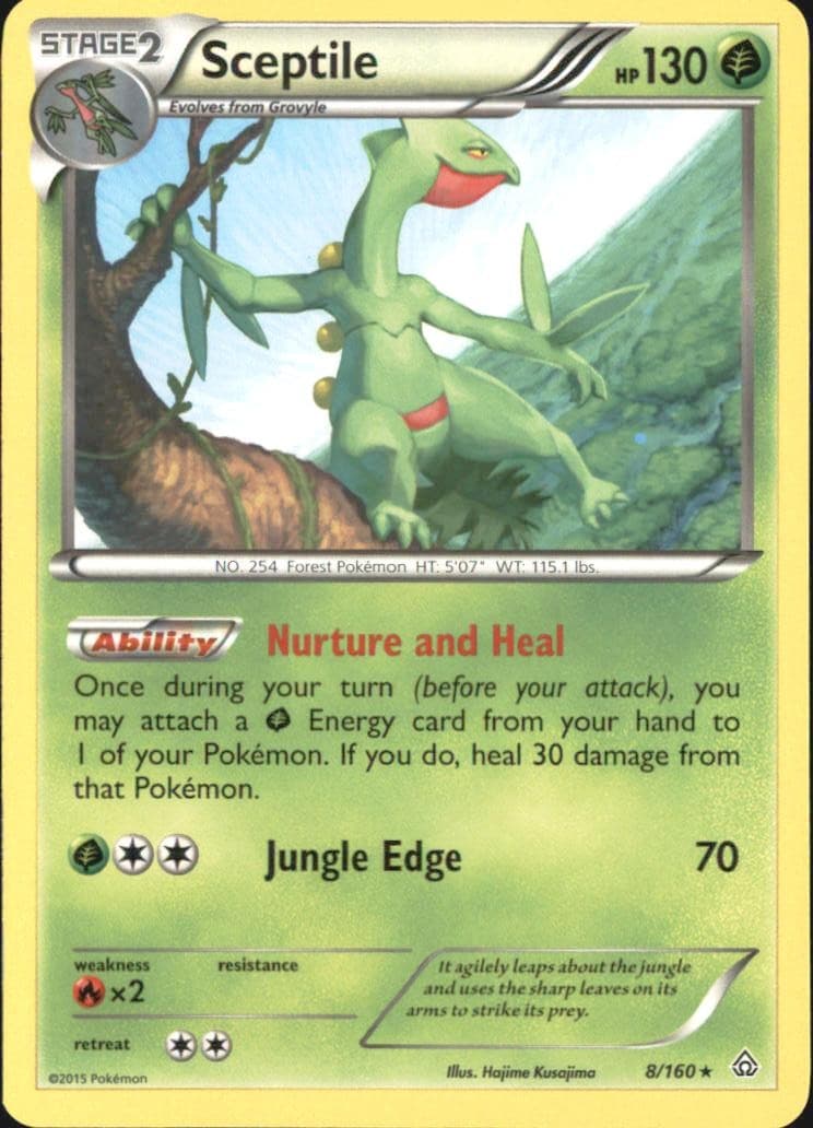 Sceptile 8/160 Primal Clash Rare 2015 by Hajime Kusajima
