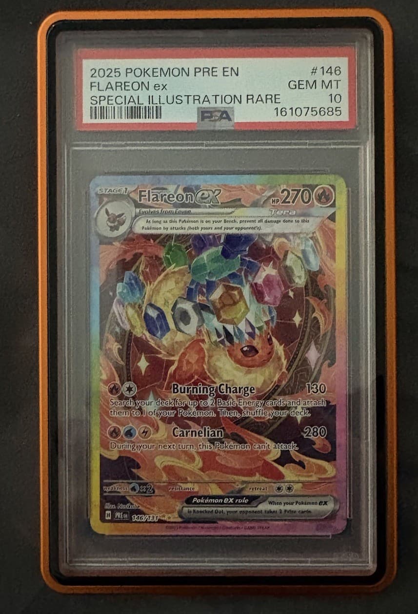 PSA 10 Flareon Prismatic Evolutions 146/131 Secret Illustration Rare Pokemon