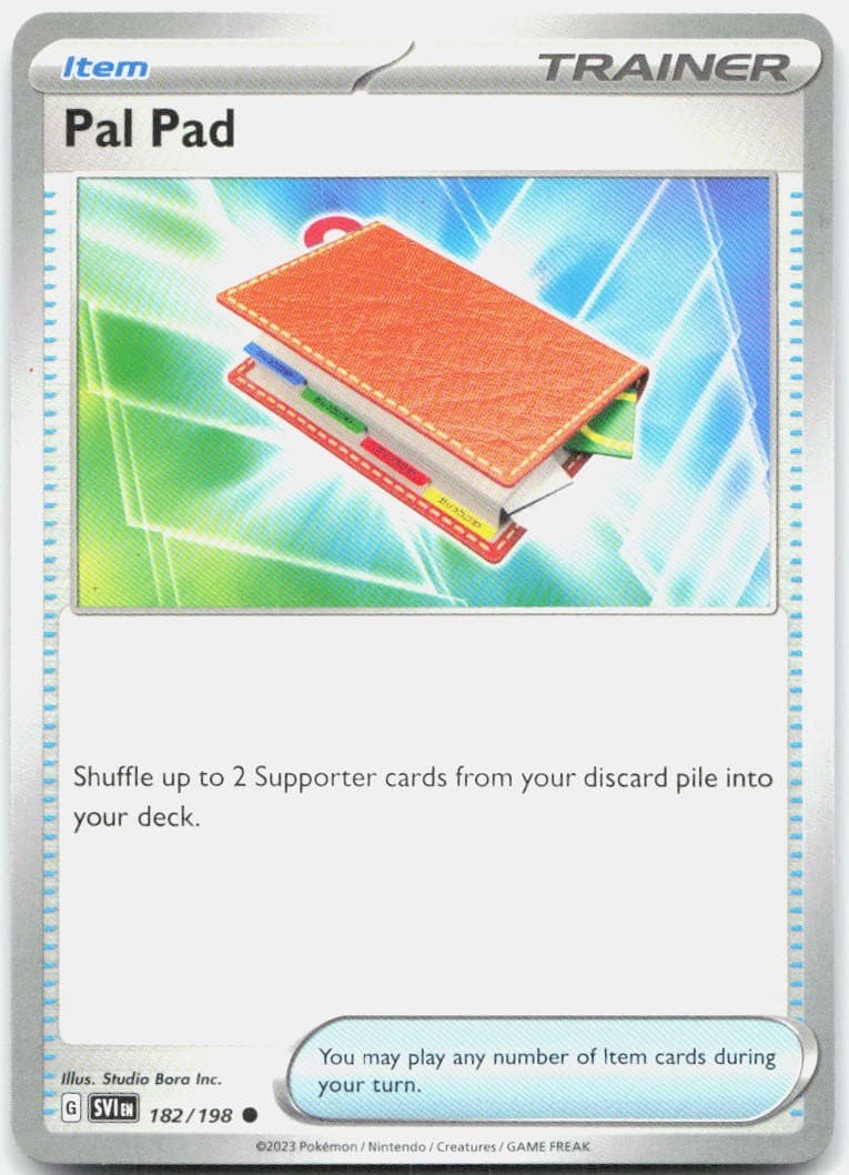 Pal Pad 182/198 Common Scarlet & Violet Pokemon Near Mint