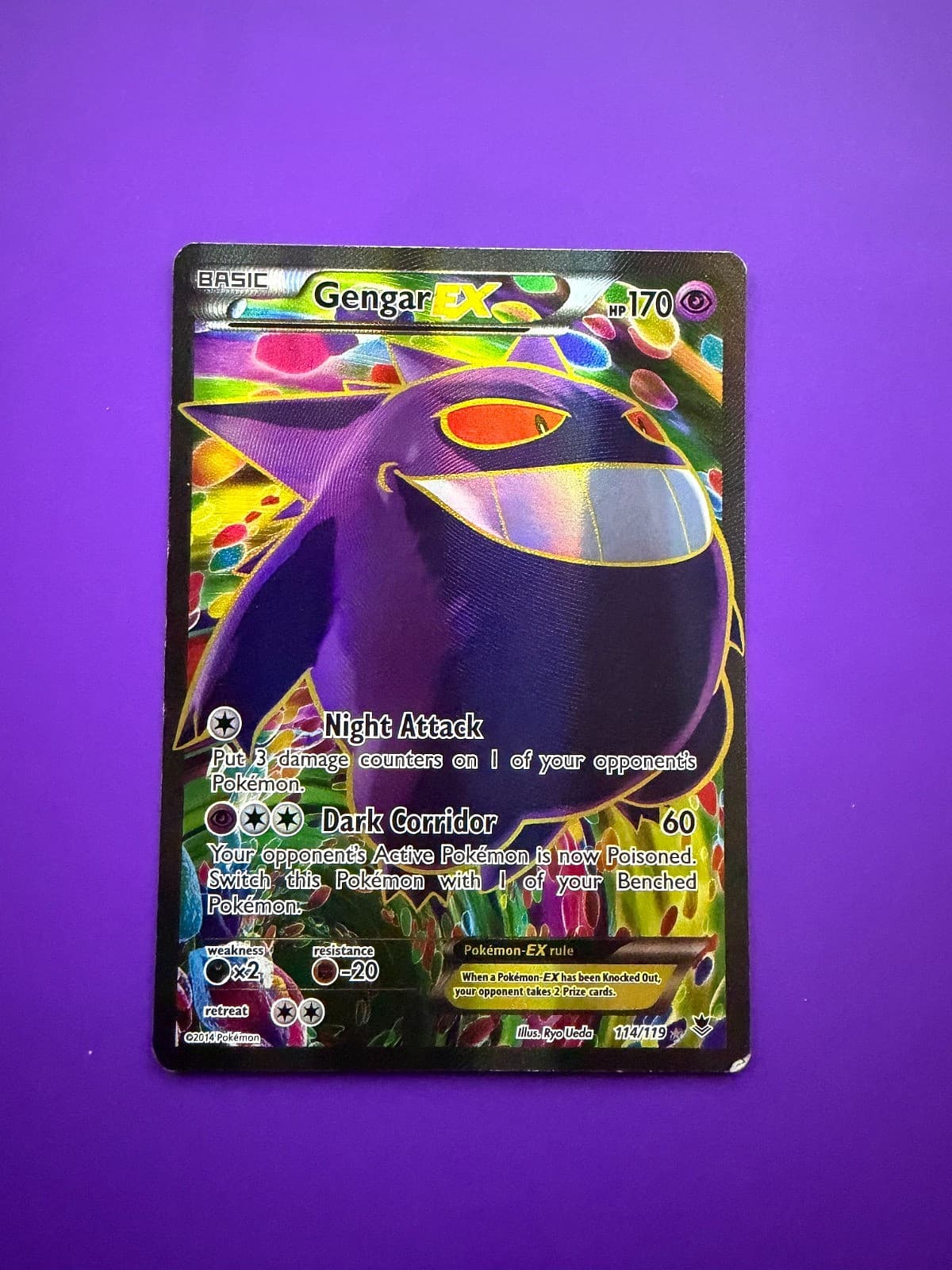 Gengar EX (114 Full Art) 114/119 XY - Phantom Forces Holo