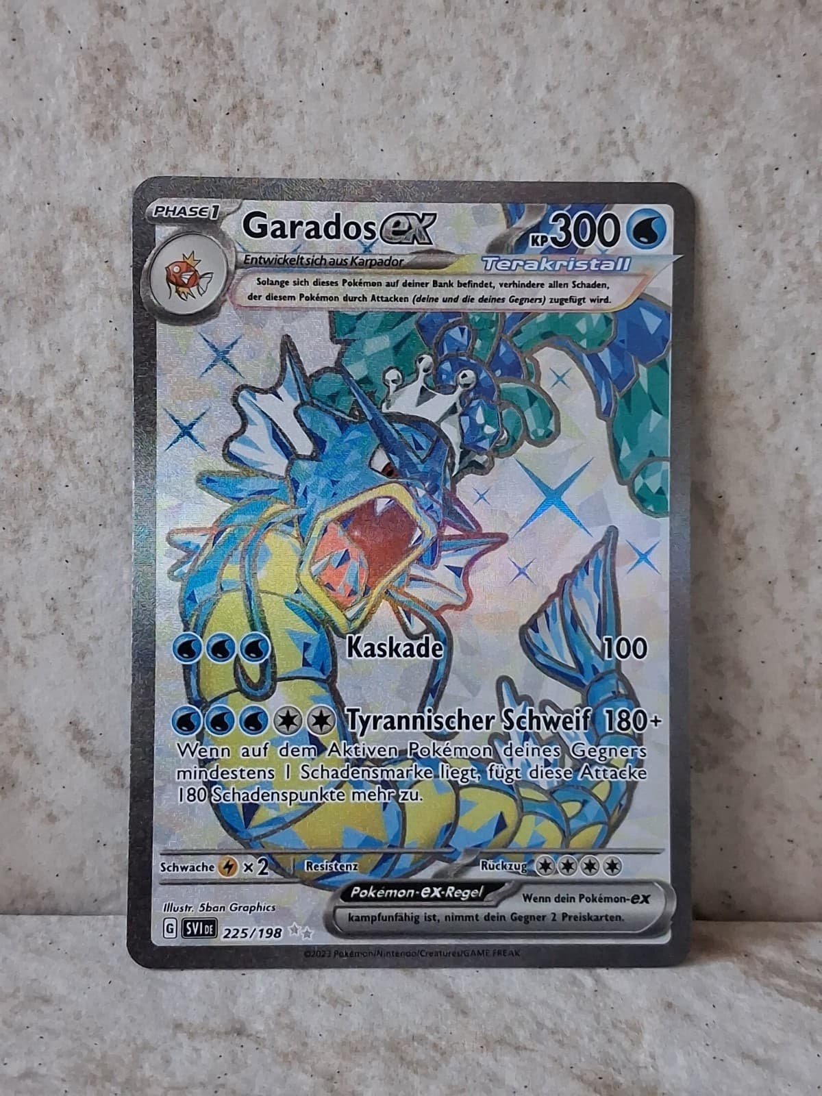 Garados ex 225/198 SVI Karmesin & Purpur Full Art Pokémon Karte DE NM
